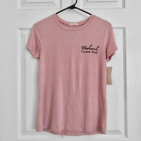 Occasion Tops - NEW Weekend, I Love You Tee